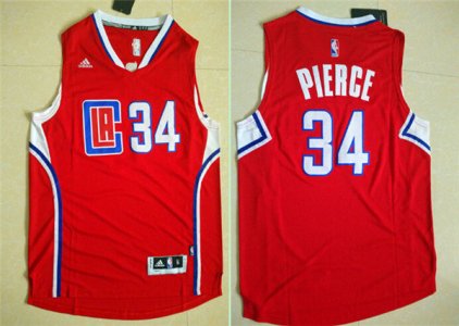 Maillot De Basket Los Angeles Clippers Paul Pierce 34 New Pattern Rouge
